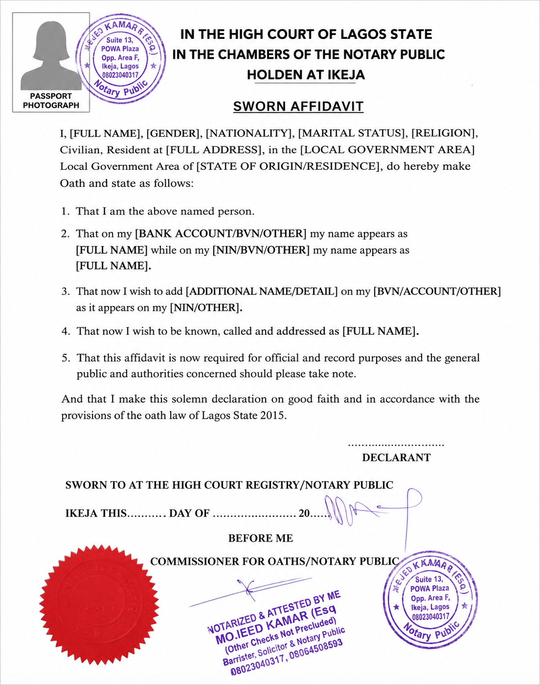 Affidavit Services
