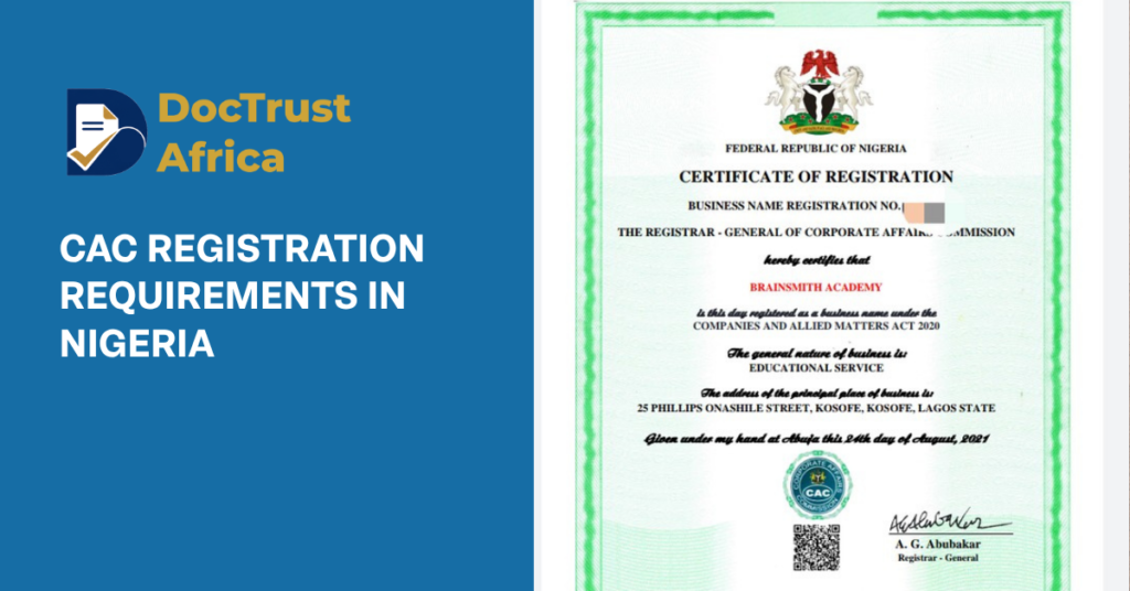 CAC Registration Requirements in Nigeria