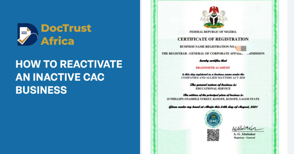 How to Reactivate an Inactive CAC Business