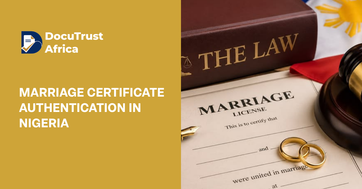 Marriage Certificate Authentication Nigeria