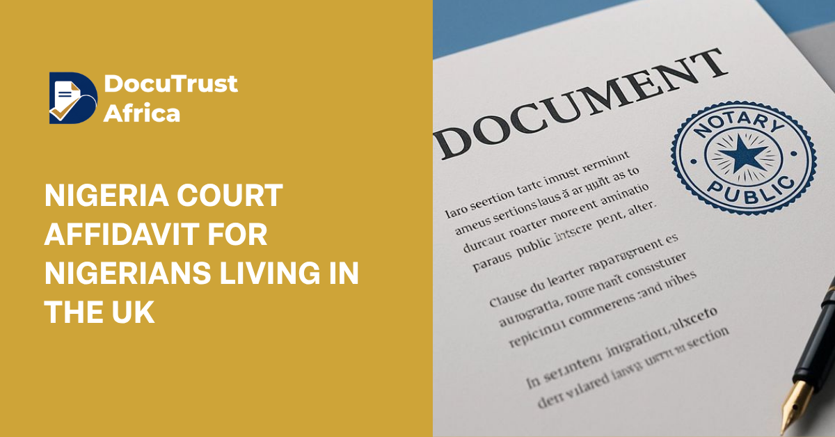 Nigeria Court Affidavit for Nigerians Living in the UK